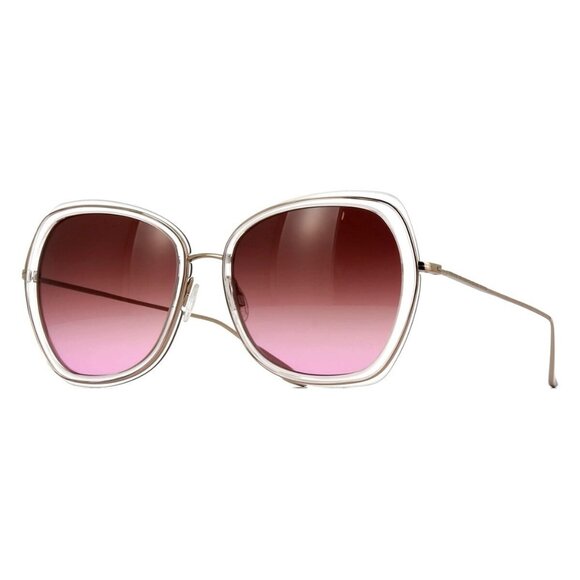 A0993Z New BARTON PERREIRA Magdalena Transparent Square BP0230/S 2PF Sunglasses - Picture 1 of 4